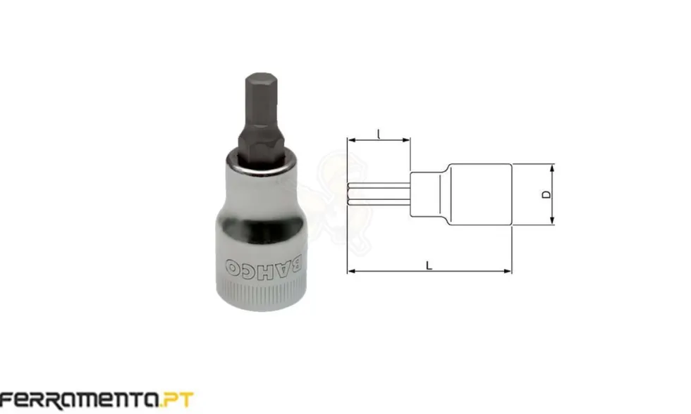 Chaves de Caixa Hexagonal 1/2'' 19 mm Bahco SB7809M-19