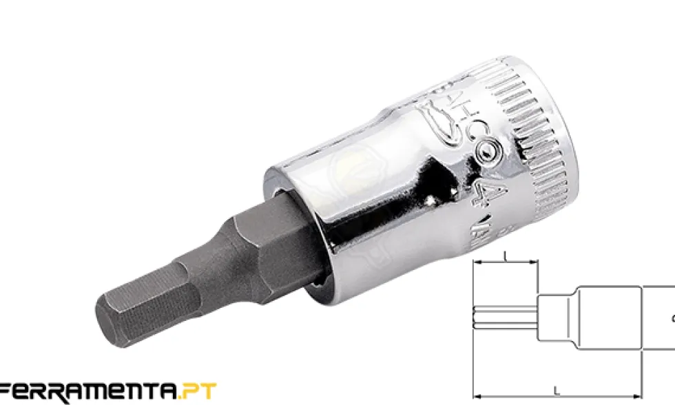 Chaves de Caixa Macho 1/4" 5 mm Sextavada Bahco 6709M-5