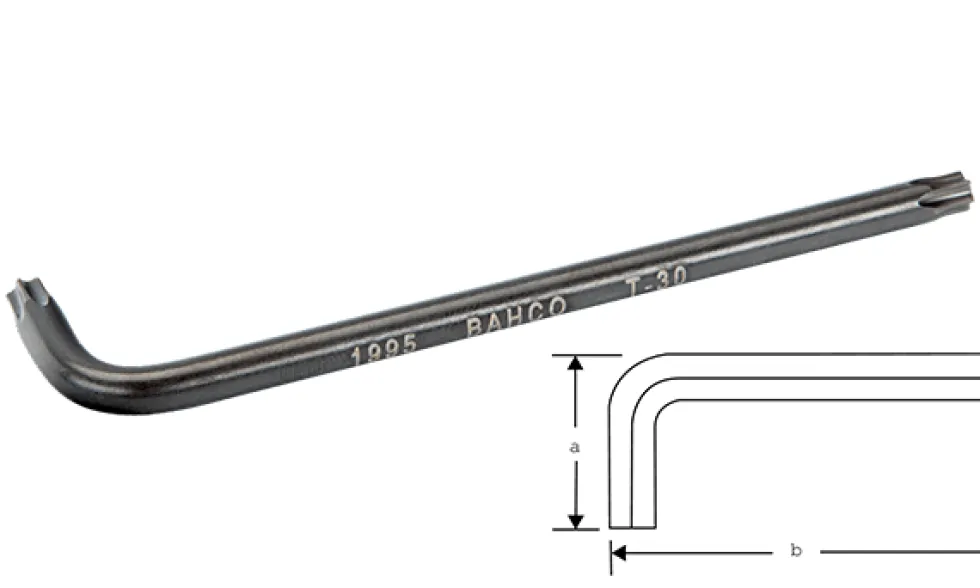 Chave Tipo L Para Parafusos TORX T 60 Bahco 1995TORX-T60