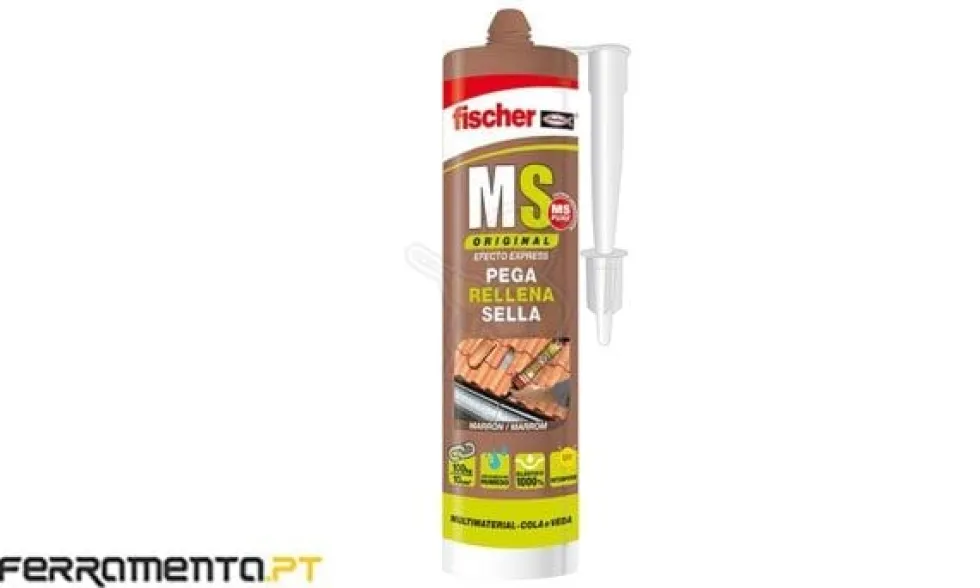 Cola e Veda MS SELLANTE/ADH Castanho 290ml Fischer 500667