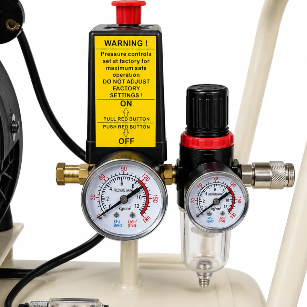 Compressor Silencioso Isento De Óleo 24L 1HP 230V Great Tool CP024000CMS
