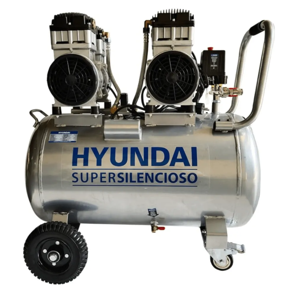 Compressor Silencioso 100L 8 Bar 2200W Hyundai HYAC100-3S