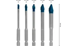 Conjunto de 5 Broca EXPERT HEX-9 HardCeramic 4 - 10x90mm Bosch 2608900597