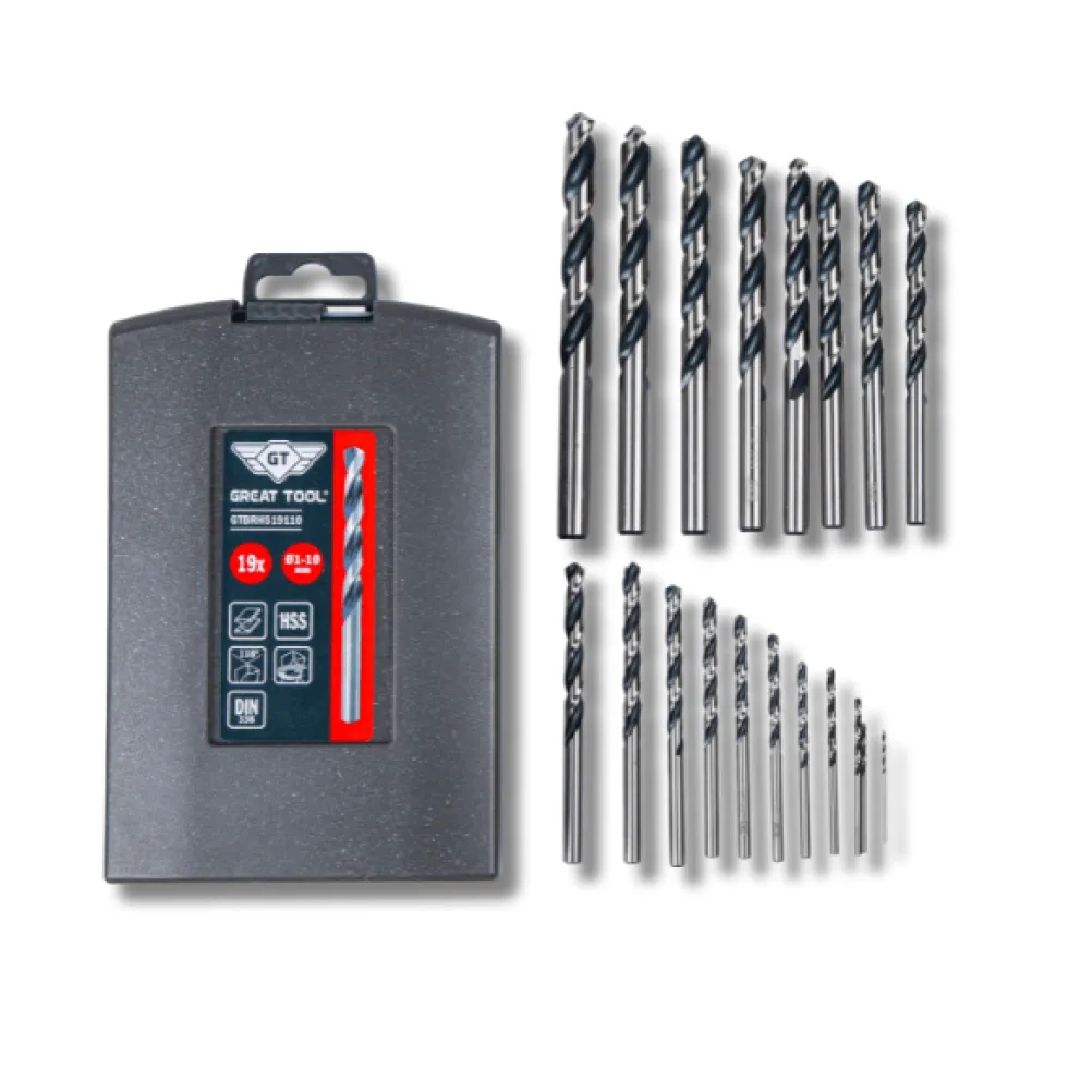 Conjunto de 19 Brocas Co DIN 338 Great Tool BRCO19110