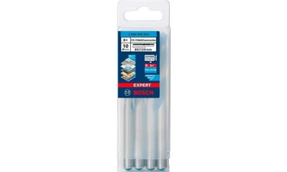 Conjunto de 8 Brocas EXPERT CYL-9 MultiConstruction 120mm Bosch 2608900644