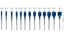 Conjunto de Brocas Planas 10-32mm SelfCut 13Un Bosch 2608900336