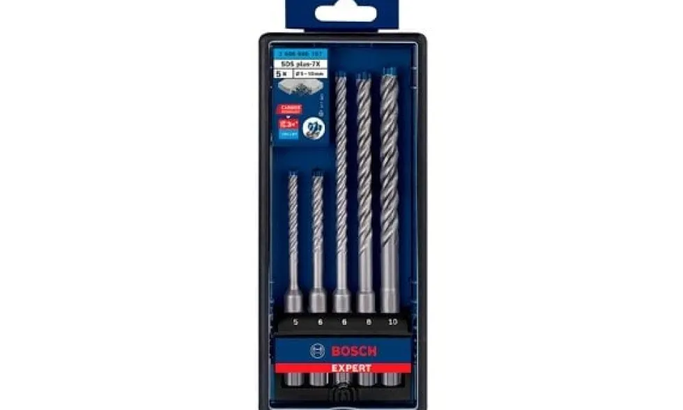 Conjunto de 5 Brocas P/ Martelo EXPERT SDS-PLUS 7X 5 -10 mm Bosch 2608900197