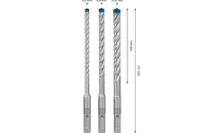 Conjunto de 3 Brocas P/ Martelo EXPERT SDS-PLUS 7X 6-10 mm Bosch 2608900196