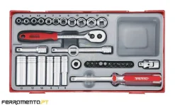 Conjunto de chaves de caixa 1/4'' Teng Tools TT1435