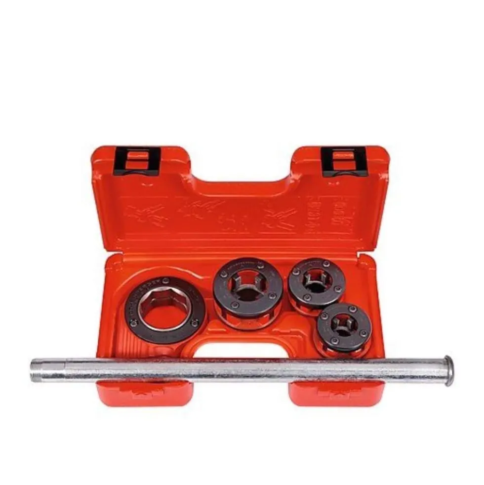 Conjunto de Grampos para Rosqueamento Com 3 Cabeças de Rosca Rothenberger 070780X