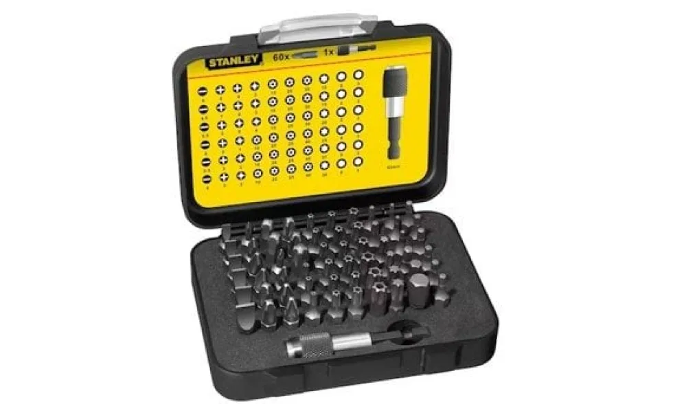 Conjunto de Pontas 1/4" 25mm - 61 Pcs Stanley 1-13-902
