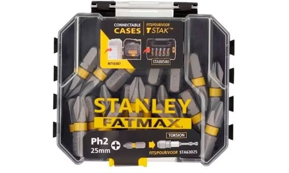 Conjunto de Pontas Phillips Ph2 25mm - 20 Uni Stanley STA88569-XJ