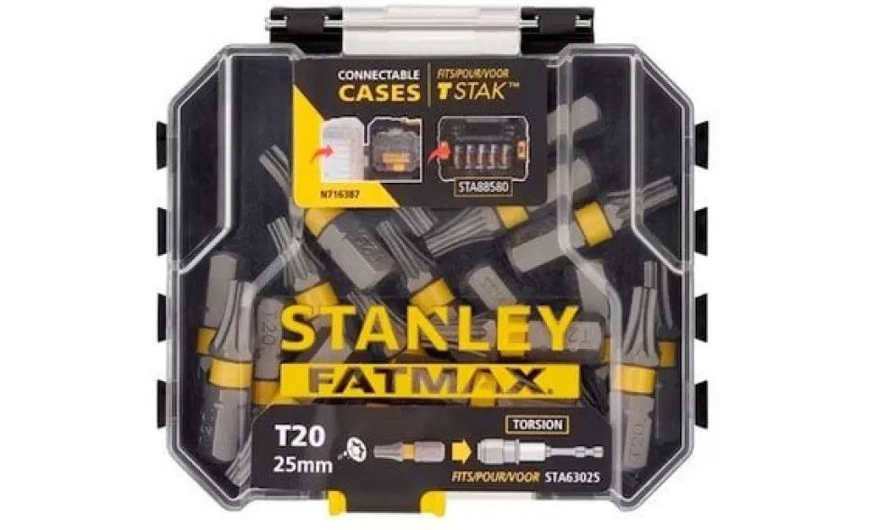 Conjunto de Pontas Torx T20 25mm - 20 Uni Stanley STA88570-XJ
