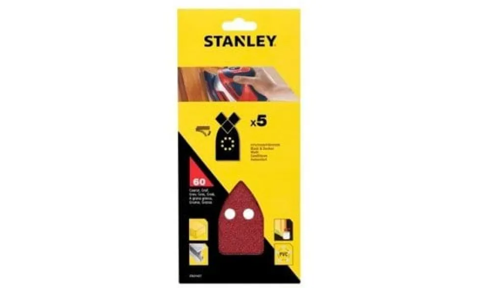 Conjunto Folhas de Lixa Grão 60 Stanley STA31437-XJ