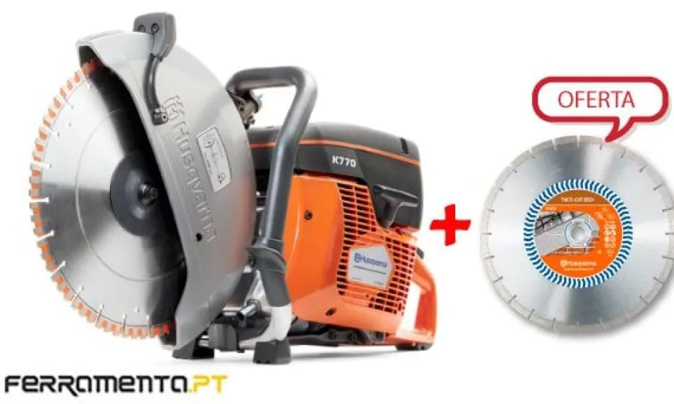 Cortadora a Gasolina 3.7kW 350mm Husqvarna K770 + Disco S50+