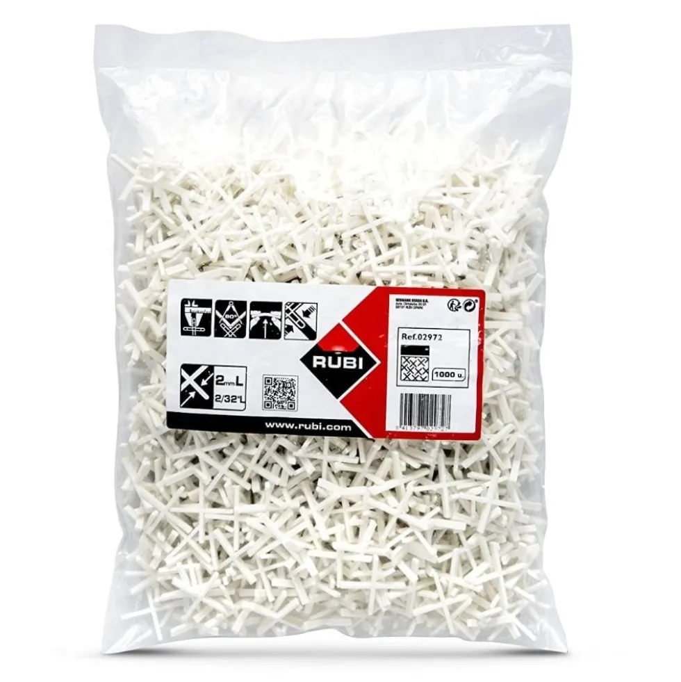 Cruzetas p/ Juntas 2 mm L 1000 un. Rubi 2972