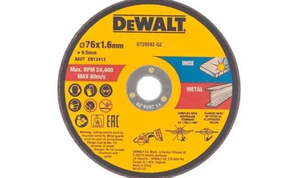 DeWalt Disco Abrasivo 76mm para Metal e Inox para Rebardadora Multicorte DCS438N-XJ