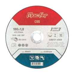 Disco abrasivo corte Inox 230x22,23mm MacFer CSS-05