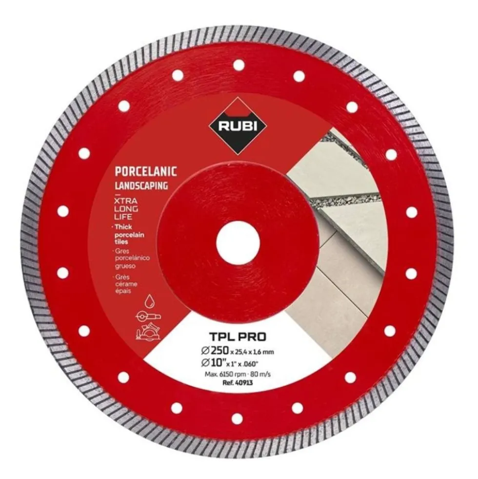 Disco de Corte Diamantado TPL 250 EXT PRO Rubi 40913