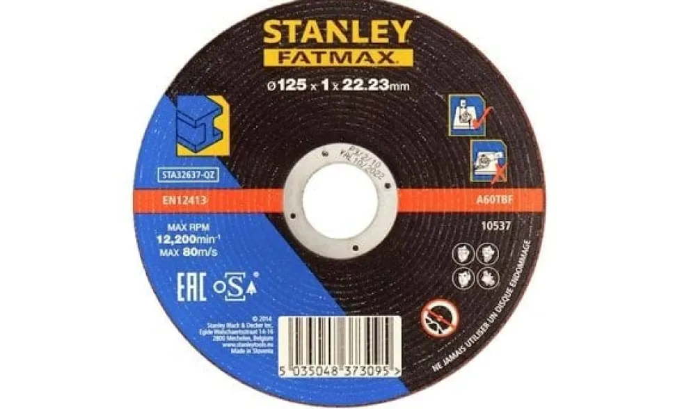 Disco de Corte Fino 125mm p/ Aço Stanley STA32637-QZ