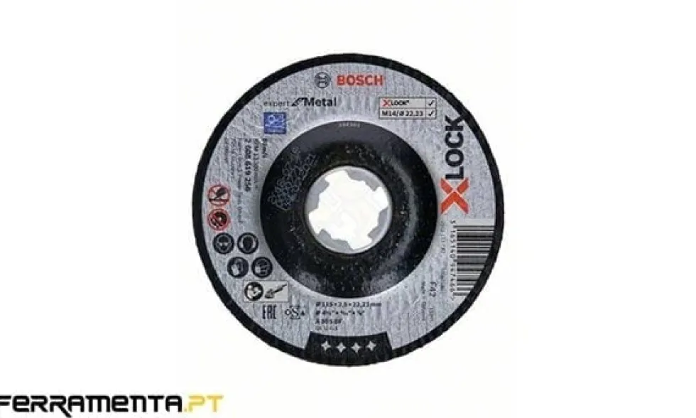 Disco de Corte 115mm X-LOCK Expert P/ Metal Bosch 2608619256