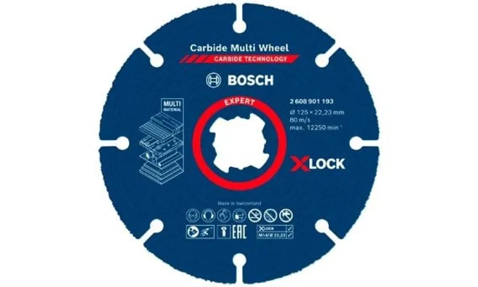 Disco de corte X-LOCK EXPERT Multi Wheel 125mm 10un Bosch 2608901195