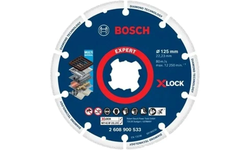 Disco de corte X-LOCK Para Metal 125mm Bosch 2608900533