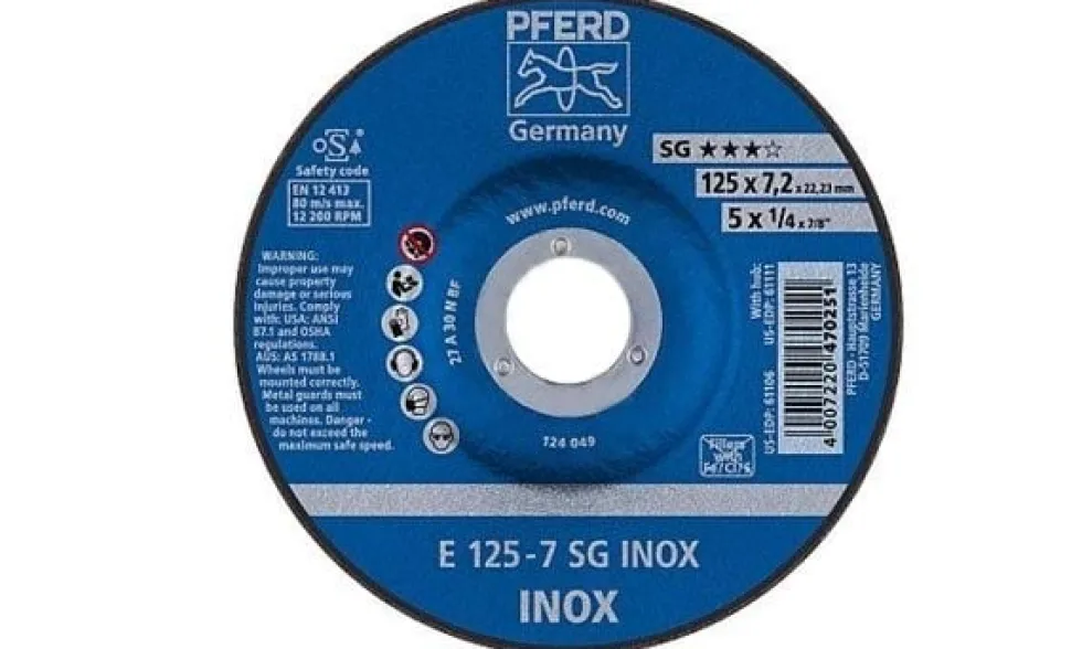 Disco de Desbaste Metal 125x22.23mm Pferd 4007220470251