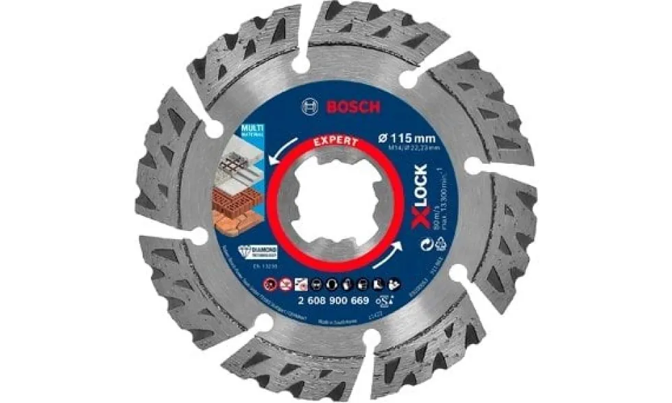 Disco de diamante X-LOCK Multimaterial 115mm Bosch 2608900669