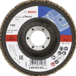 Disco De Lixa Em Lamelas 115mm Para Metal Bosch 260860365