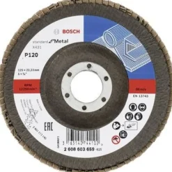 Disco De Lixa Em Lamelas 125mm Para Metal Bosch 2608603656