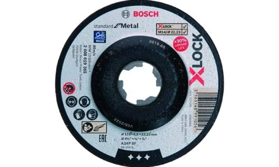Disco de Rebarbar Expert Metal X-LOCK 115x6mm Bosch 2608619365