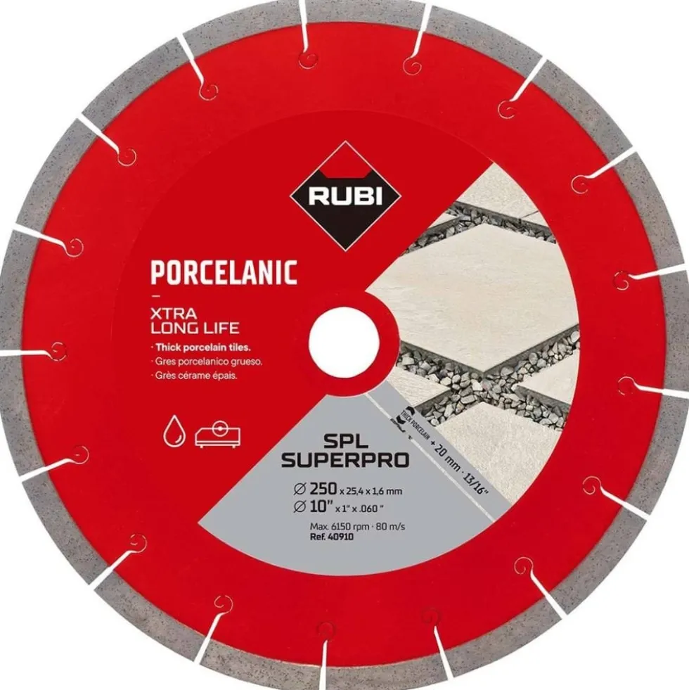 Disco Diamantado p/ Cerâmica SPL 250 EXT SUPERPRO Rubi 40910