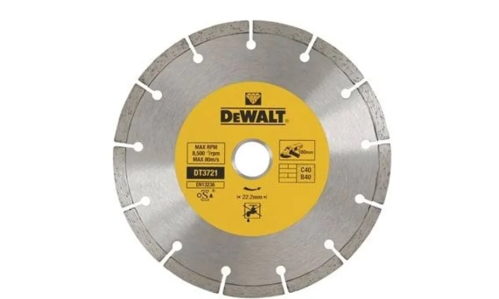 Disco Diamantado Segmentado 180x7x22.2mm Dewalt DT3721-QZ