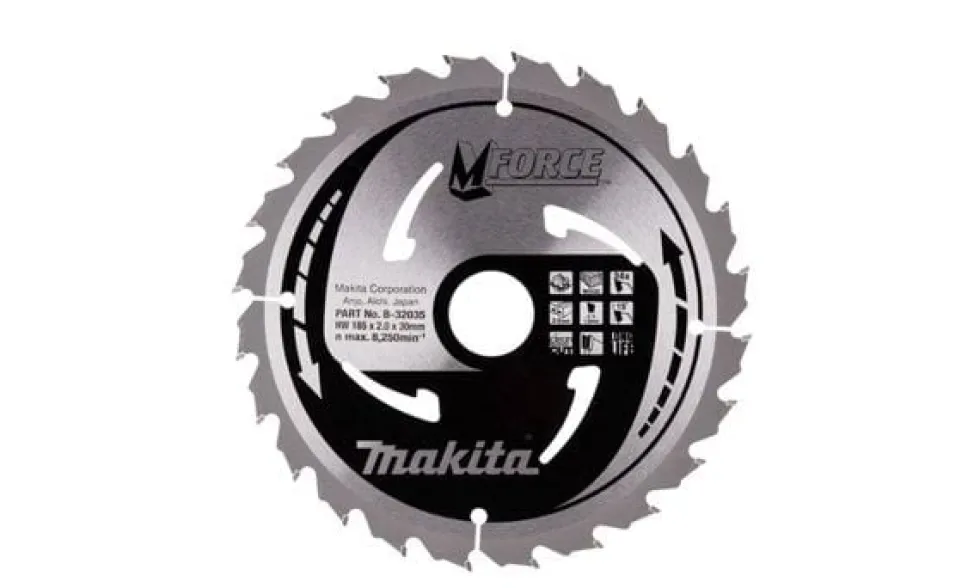 Disco HM 185/30/24D p/ Madeira M-FORCE Makita B-32035