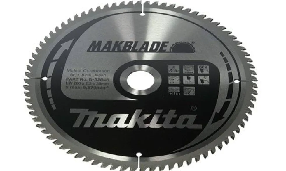 Disco HM Makblade 260x30mm 80D Makita B-32845
