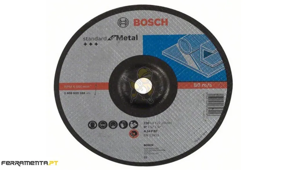 Discos Abrasivos de Rebarbar Metal 230x6.0x22.23