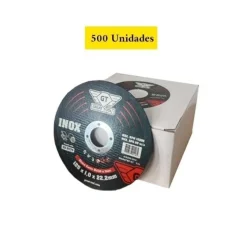 Discos Corte p/ Metal e Inox 500UN 125x1.0x22.2mm Great Tool ACDA12510