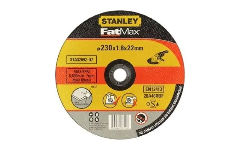 Discos de Corte Fino 115-230mm p/ Aço Inoxidável Stanley