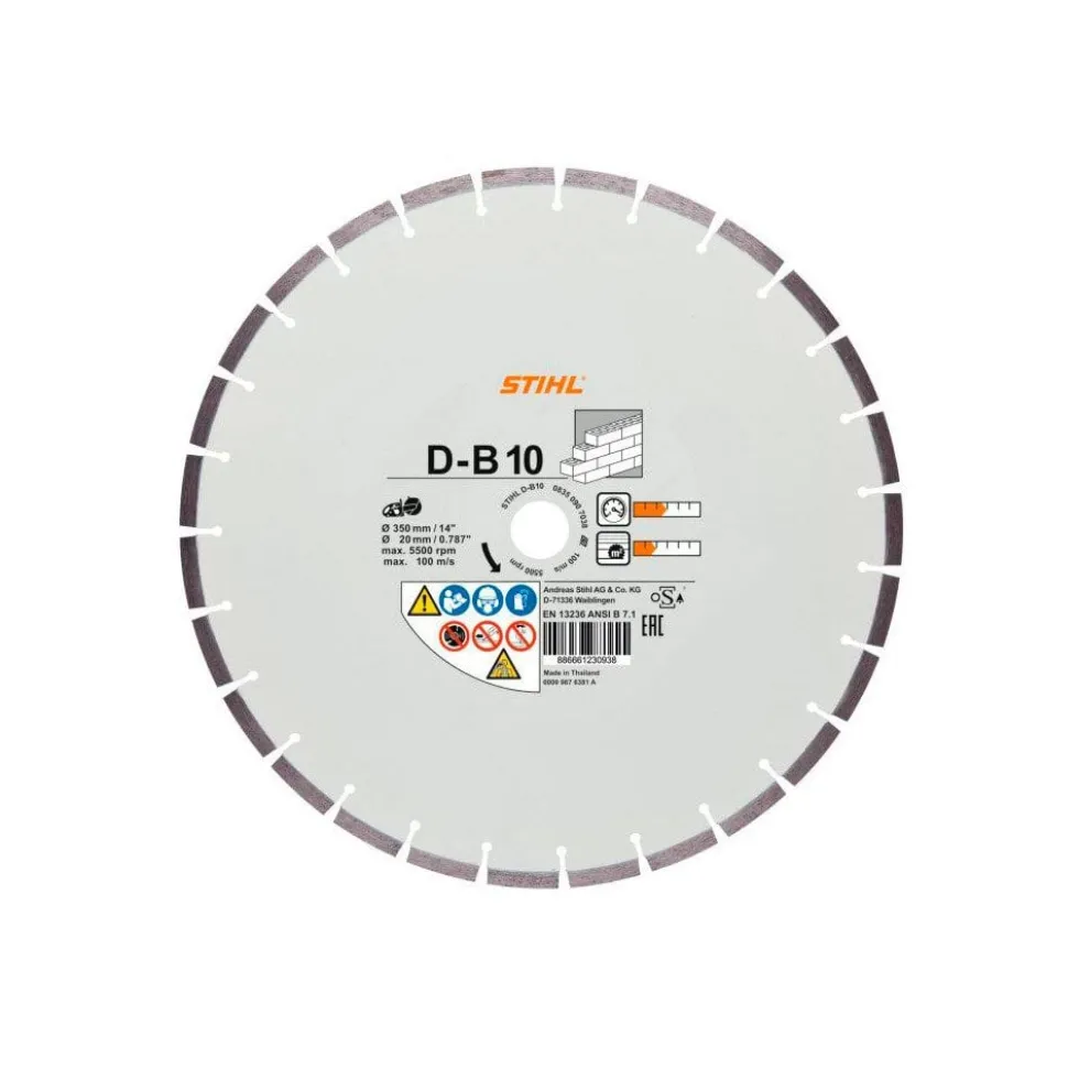 Discos de Diamante D-B10 400mm Stihl 08350907053