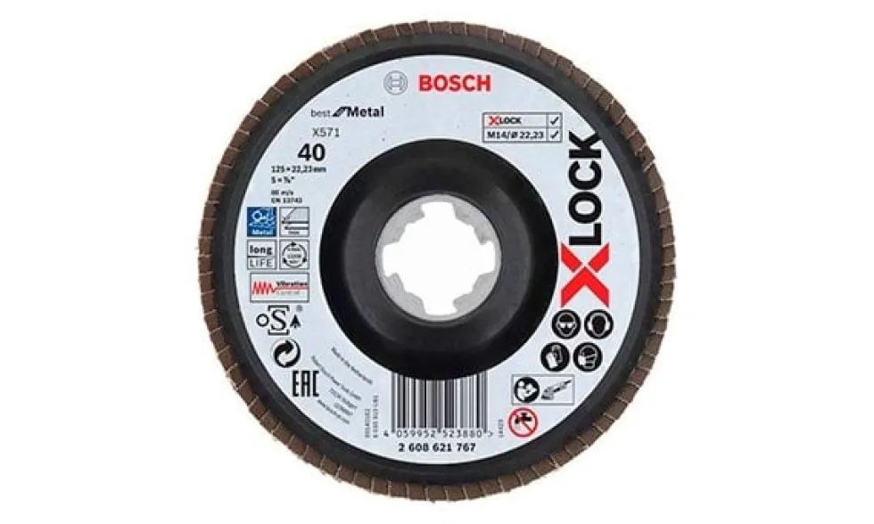 Discos De Lixa Em Lamelas X571 X-LOCK P/ Metal 10un Bosch