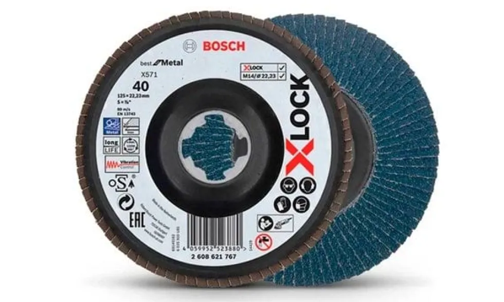 Discos De Lixa Em Lamelas X571 X-LOCK P/ Metal 10un Bosch