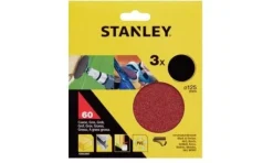Discos de Lixa 125mm G60-120 c/ Velcro Stanley