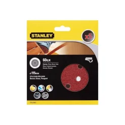 Discos de Lixa 115mm G60 c/ Velcro Stanley STA32002-XJ
