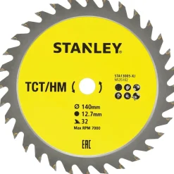 Disco 140x12.7mm TCT/HM Corte Fino p/ Madeira Stanley STA13005-XJ