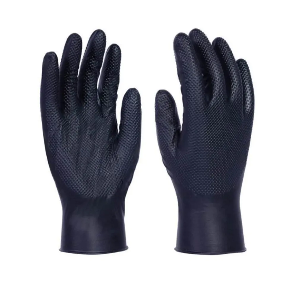 Dispensador de Luvas Vulcão Pretas Diamante 50Uni – L Mundo Guante 9980L