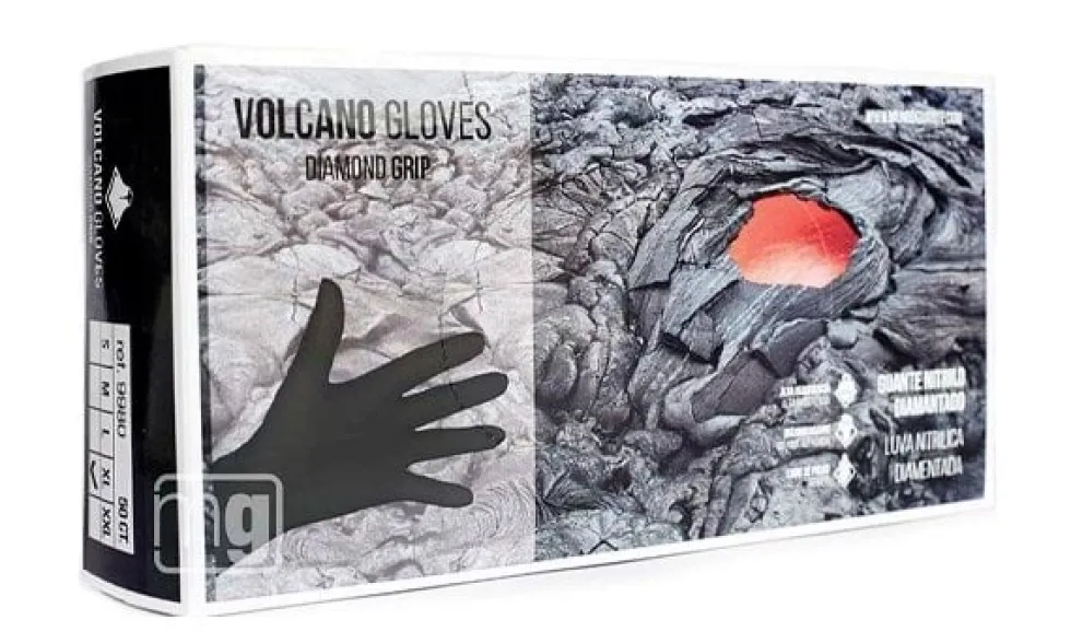 Dispensador de Luvas Vulcão Pretas Diamante 50Uni – XL Mundo Guante 9980XL
