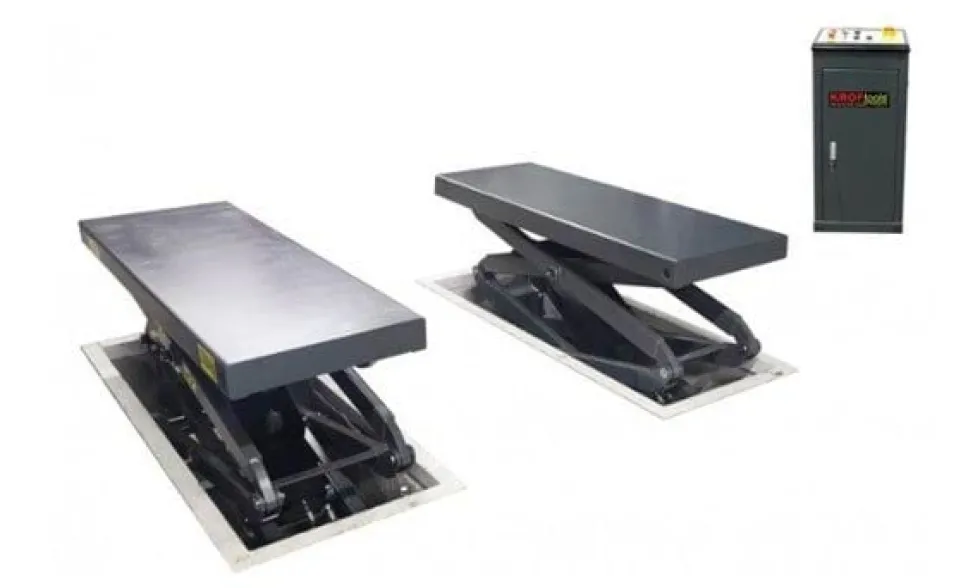 Elevador de Tesoura Embutido Hidráulico 3.5T 380V Kroftools 9810