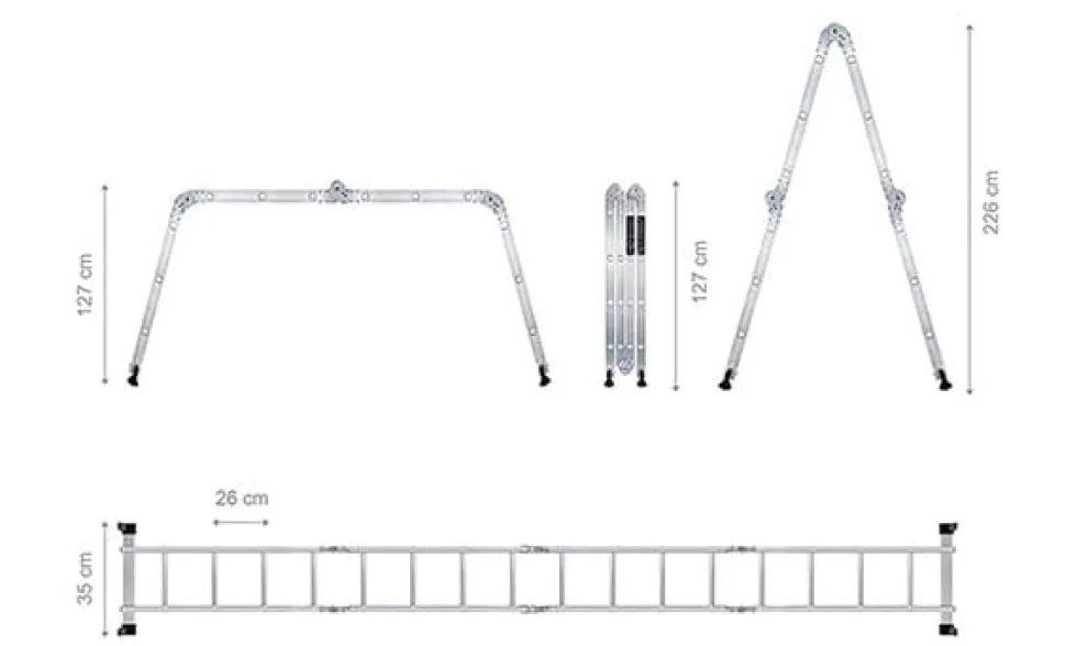 Escada Alumínio Multiusos 4x4 Werku WK700020