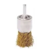 Escova Aço c/ Perno T/ Brocha Arame Ondulado Latonado EAPB-L MacFer 30mm (bls) 025.0018